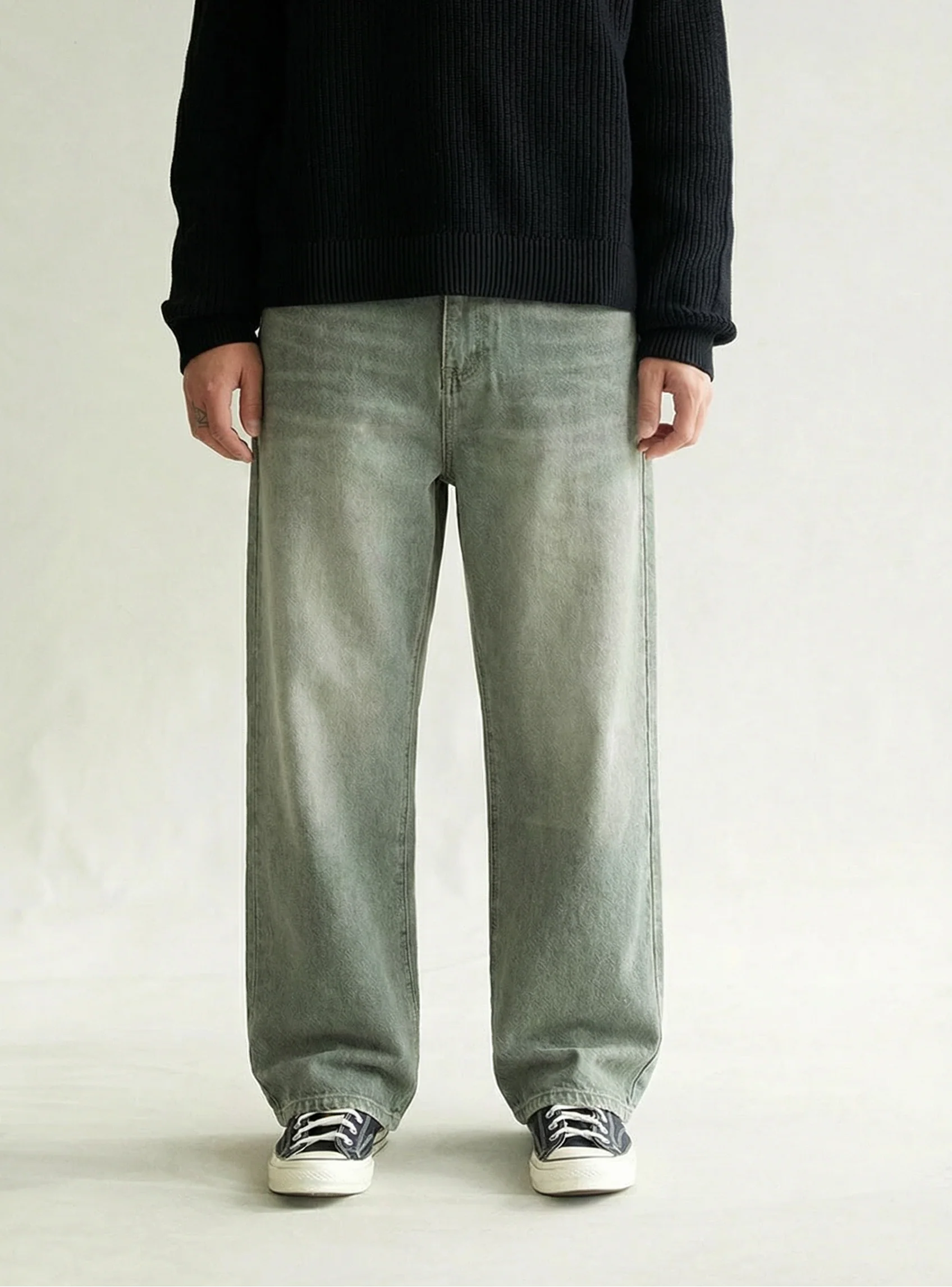 Green Sun Bleached Denim
