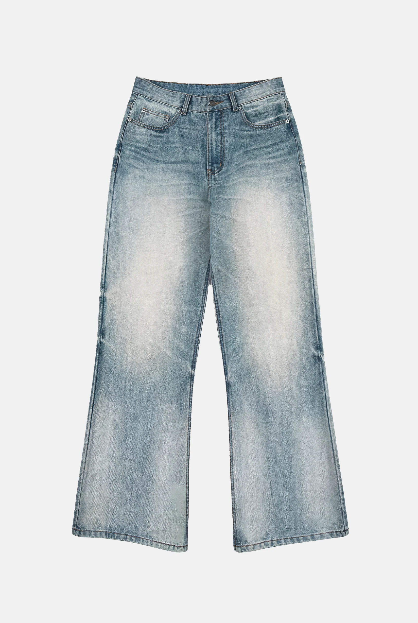 Light Wash Baggy Bootcut Denim - Image 2