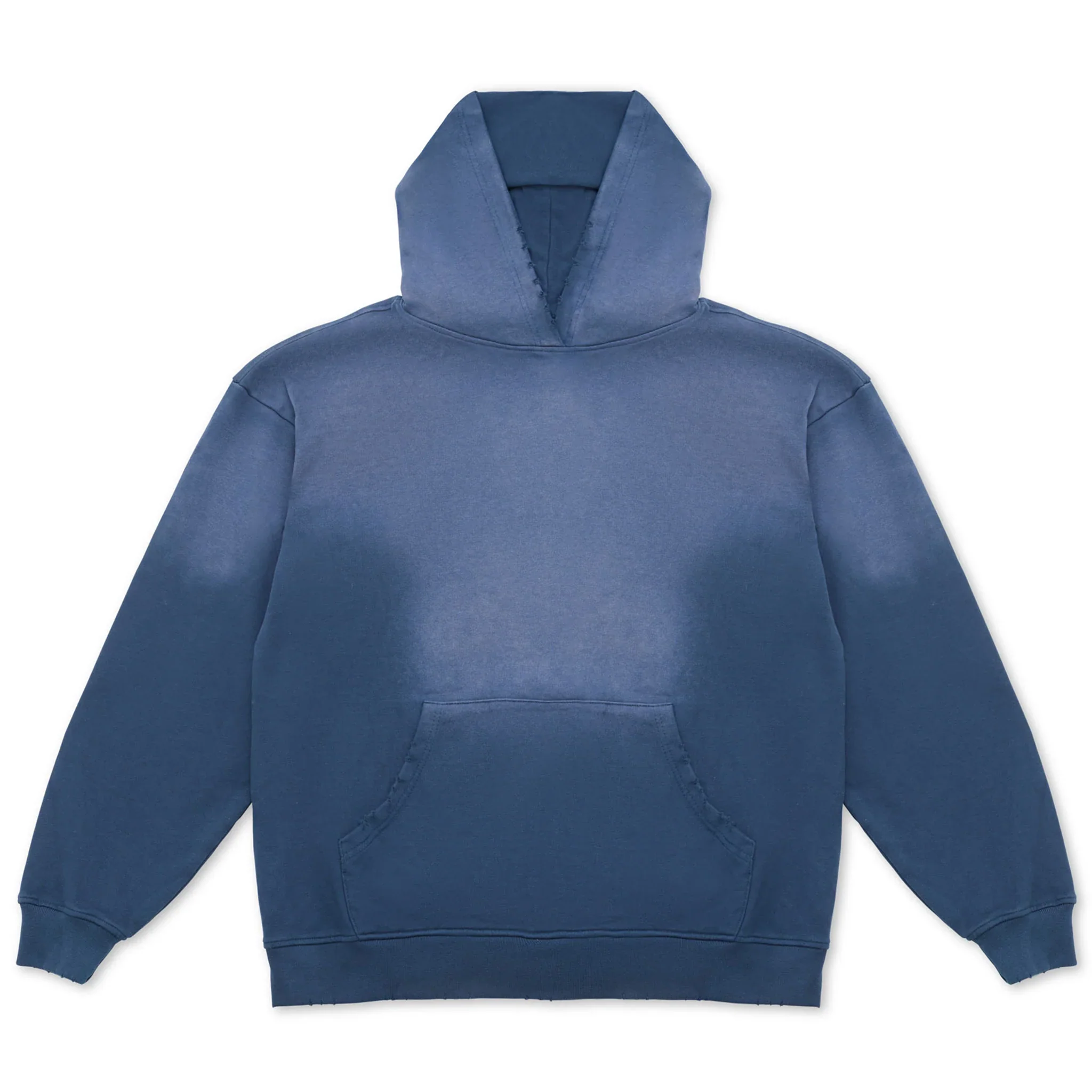 Sun Faded Vintage Blue Hoodie - Image 2